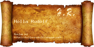 Holla Rudolf névjegykártya
