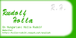 rudolf holla business card